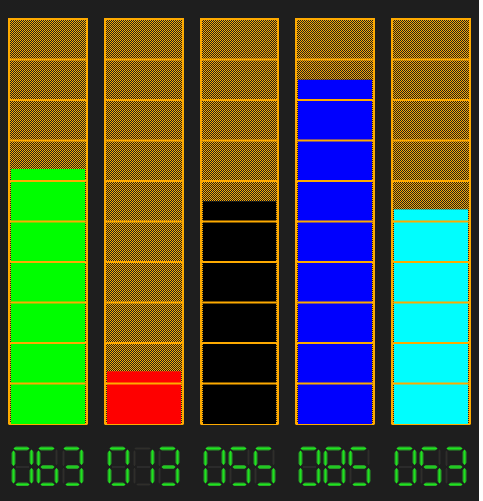 垂直方块进度条
