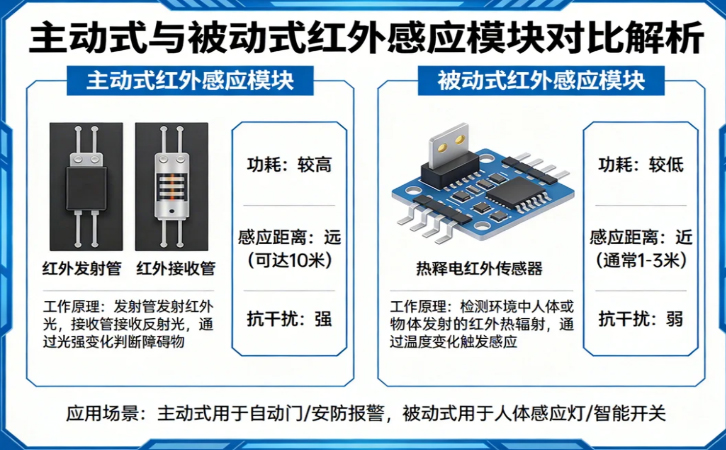 什么是主動式紅外感應模塊？和被動式有什么區別？